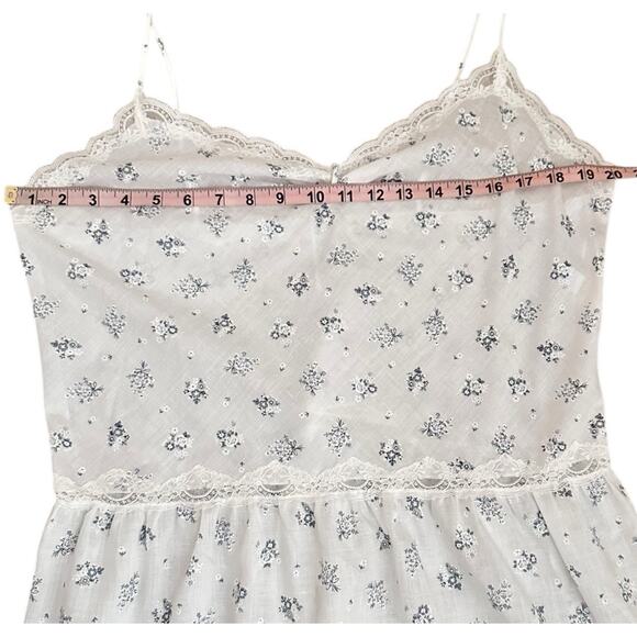 Vtg Vanity Fair Women L Chemise Ditsy Floral Cottagecore Lace Feminine Prairie - Picture 6 of 8